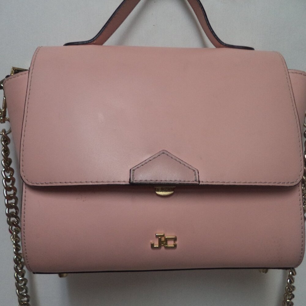 Jacky & Celine J&C pink Leather satchel tote bag purse Back Pocket Italy - Picture 2 of 16
